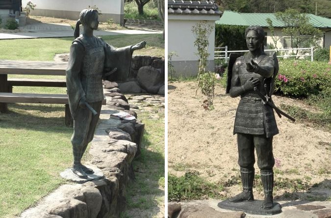 鶴姫と越智安成 今治市