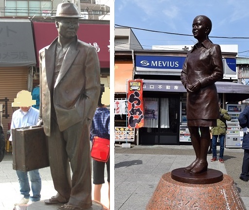 車寅次郎と諏訪さくら 葛飾区